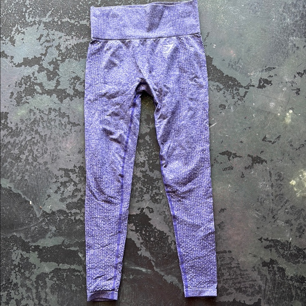 Gymshark Purple Performance Leggings High Waist Stretch